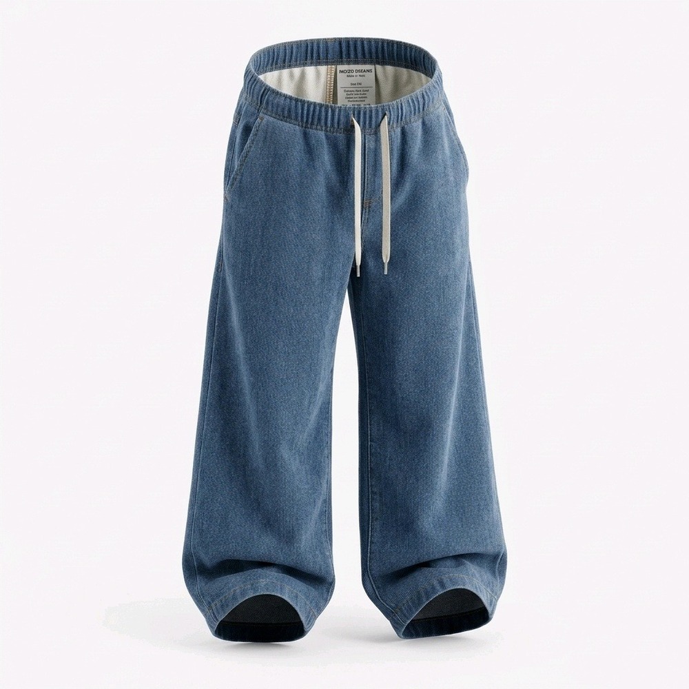 Levis Girls High Rise Baggy Jeans Medium Wash Blue Elastic Waist Size 8 Regular